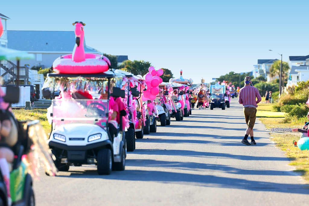 Pledge the Pink golf cart parade