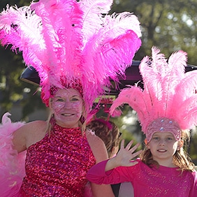 Dress up like a flamingo, wear a pink tutu, and accessorize your dog